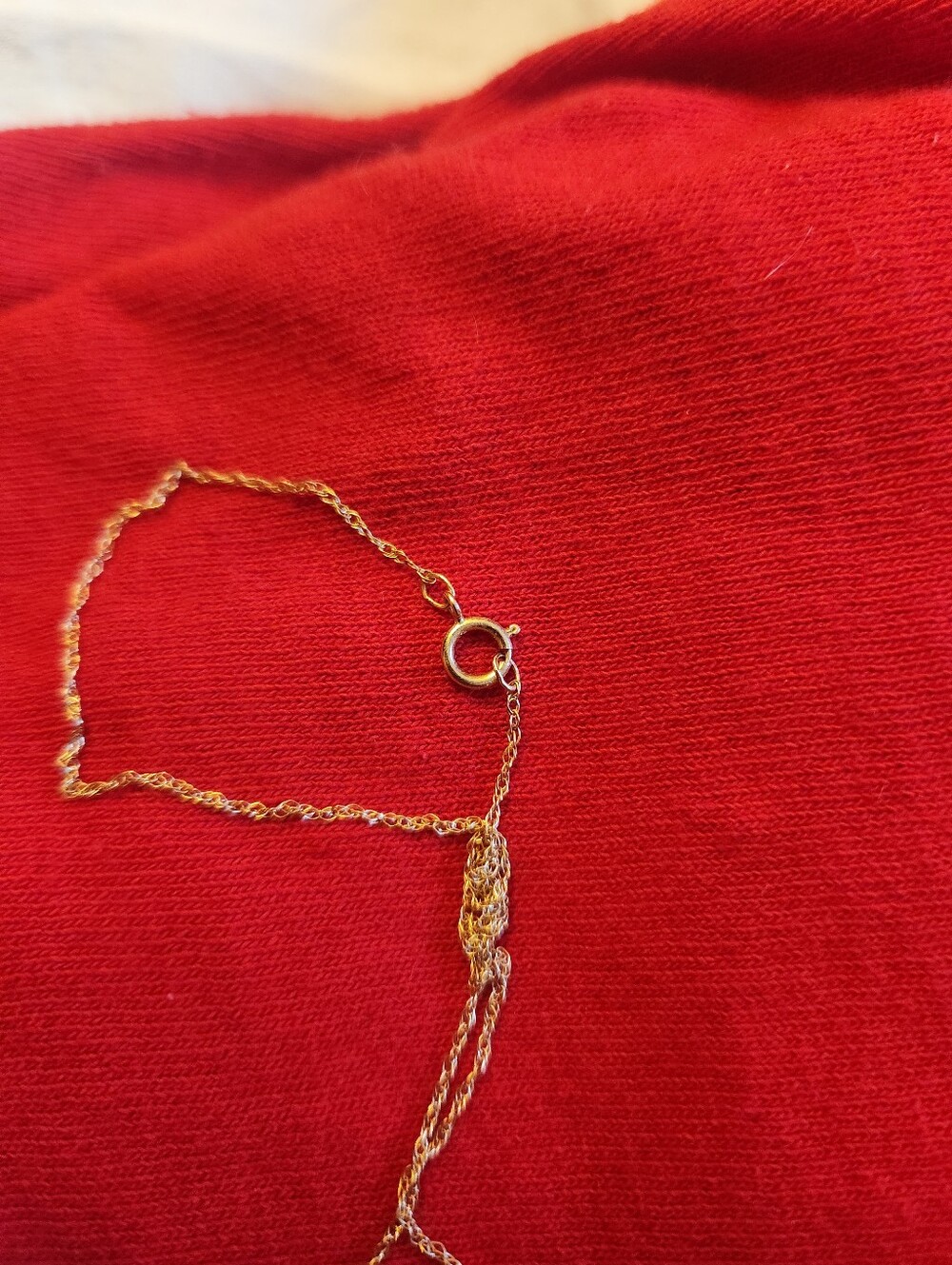 14 Kt Solid YELLOW GOLD NECKLACE That's TANGLED 16" (but poss.18", uncertain!) - Picture 5 of 10